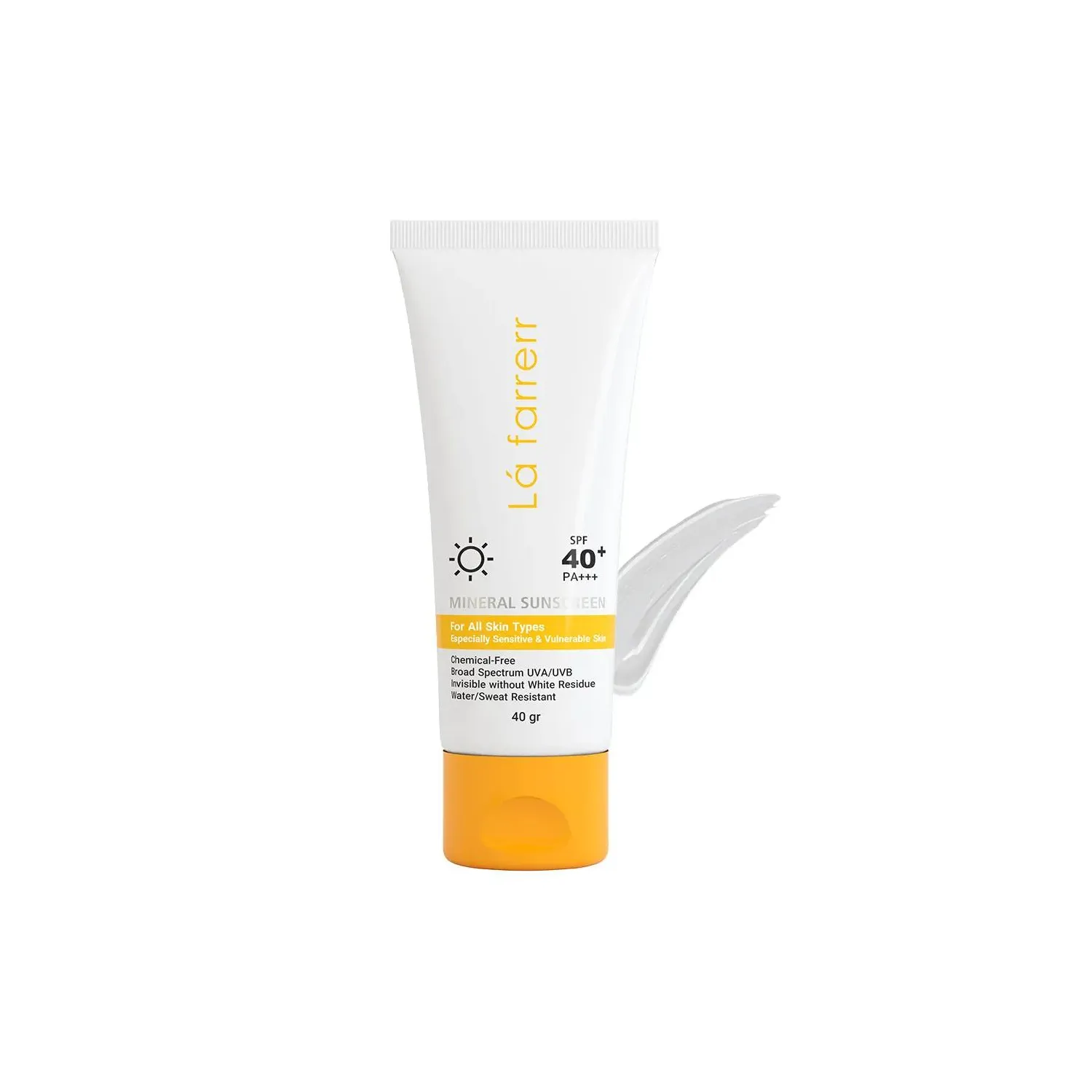 کرم ضد آفتاب مینرال SPF40 لافارر مناسب انواع پوست 40 گرم 0