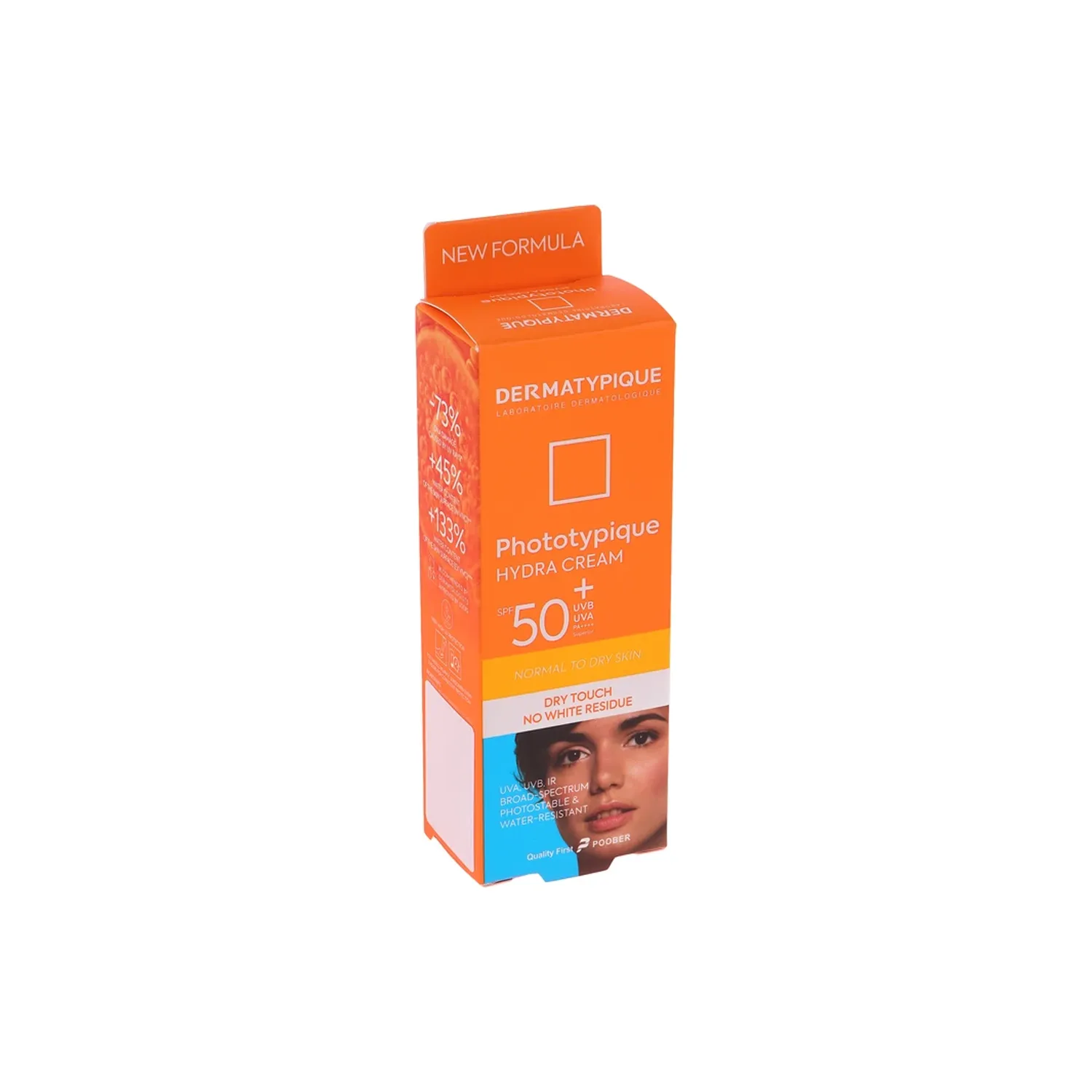 فلوئید ضد آفتاب بی‌رنگ درماتیپیک SPF50 مدل مت مناسب پوست‌های چرب و مختلط حجم 50 میلی‌لیتر