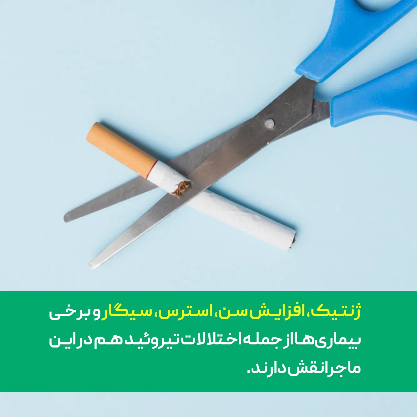 ژنتیک، افزایش سن، استرس، سیگار و برخی بیماری&zwnj;ها از جمله اختلالات تیروئید هم در این ماجرا نقش دارند.