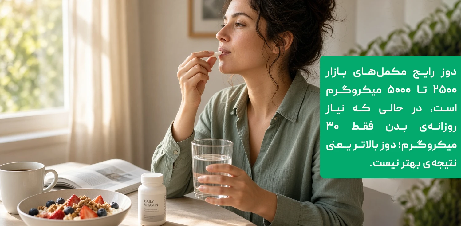 جمع&zwnj;بندی طریقه مصرف بیوتین برای مو